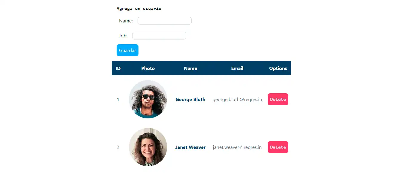 CRUD con Angular